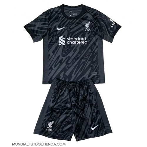 Camiseta Liverpool Portero Primera Equipación Replica 2024-25 para niños mangas cortas (+ Pantalones cortos)